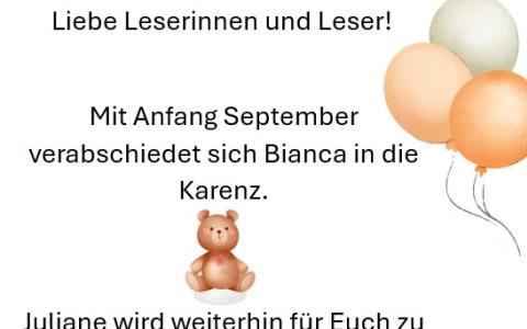 Karenzinfo Mitarbeiterin Bianca