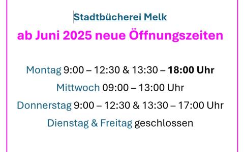 Foto mit den neue Öffnungszeiten